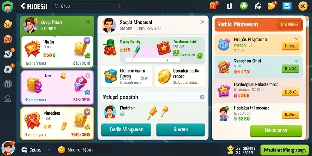 Screenshot menggambarkan menu utama aplikasi yang ramah pengguna.