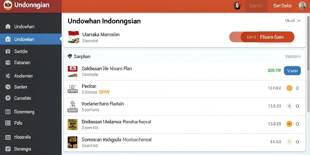 Tampilan antarmuka permainan yang menarik dan modern.