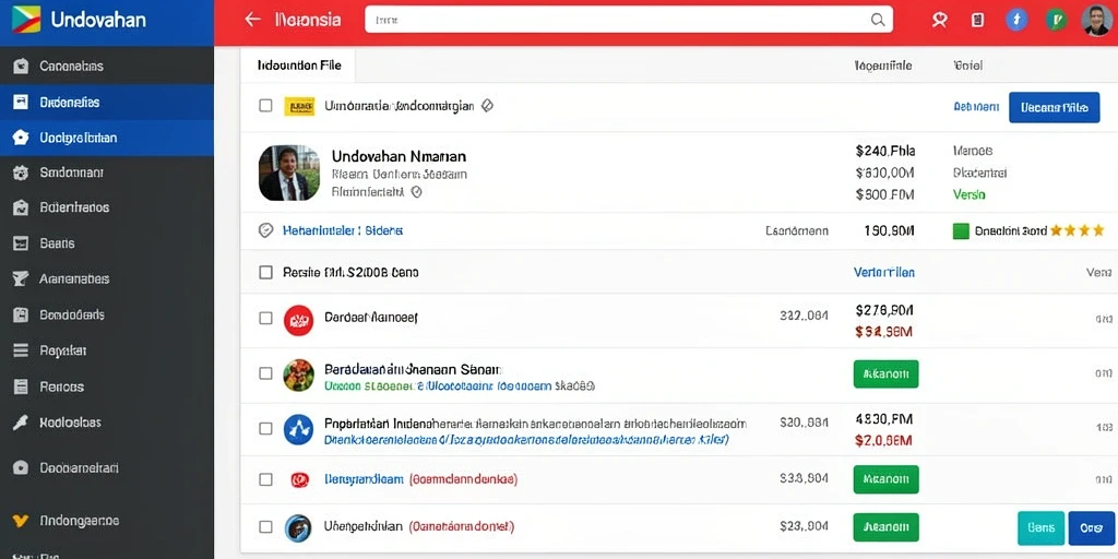 Tampilan antarmuka yang user-friendly dan intuitif.